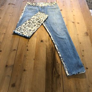 COPY - Hudson Patti Vice Versa Slouch Skinny Cheetah Prey Jeans Size 28